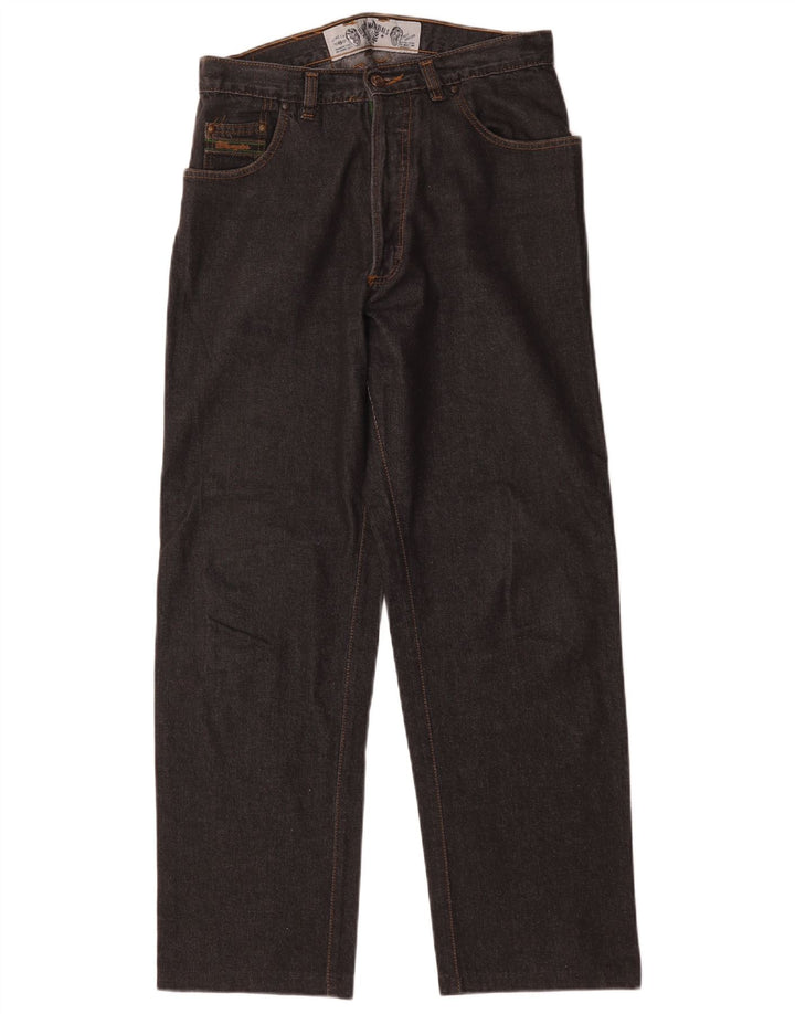 Wrangler Mens Straight Jeans W32 L29 Black Cotton