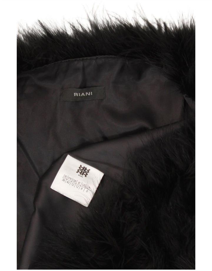 Riani Womens Fur Gilet UK 12 Medium Black Real Fur