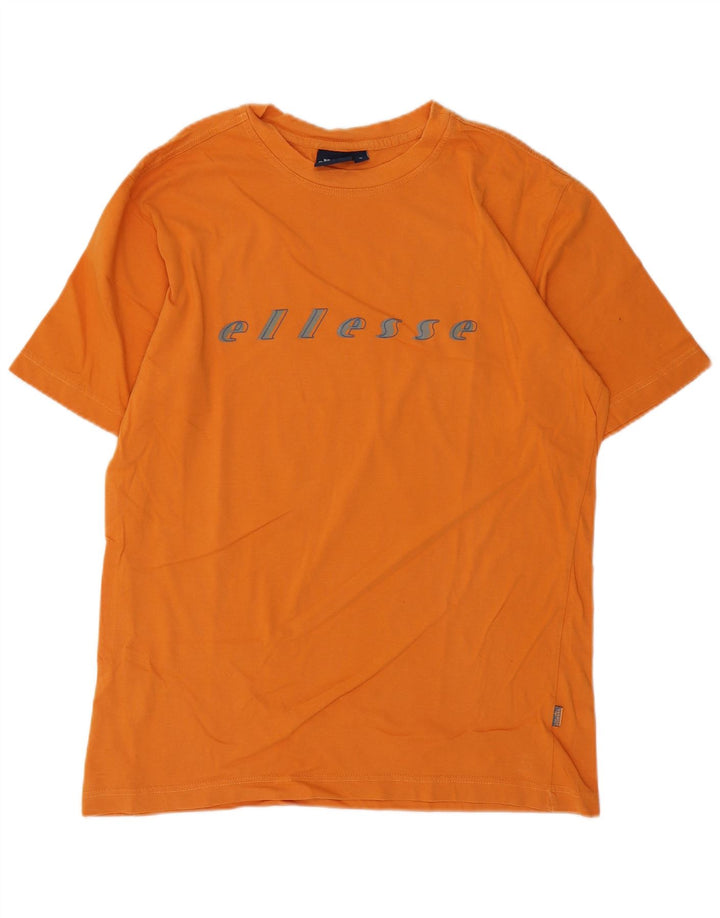 ELLESSE Mens Graphic T-Shirt Top Medium Orange Cotton Vintage Ellesse and Second-Hand Ellesse from Messina Hembry 
