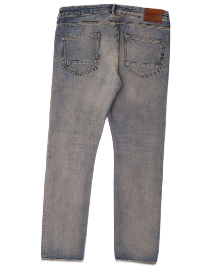 SCOTCH & SODA Mens Straight Jeans W34 L32 Blue Cotton