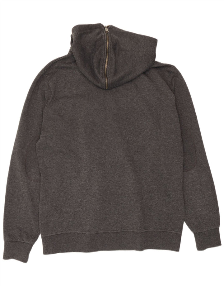 Guess Mens Zip Hoodie Sweater 2XL Grey Polyester