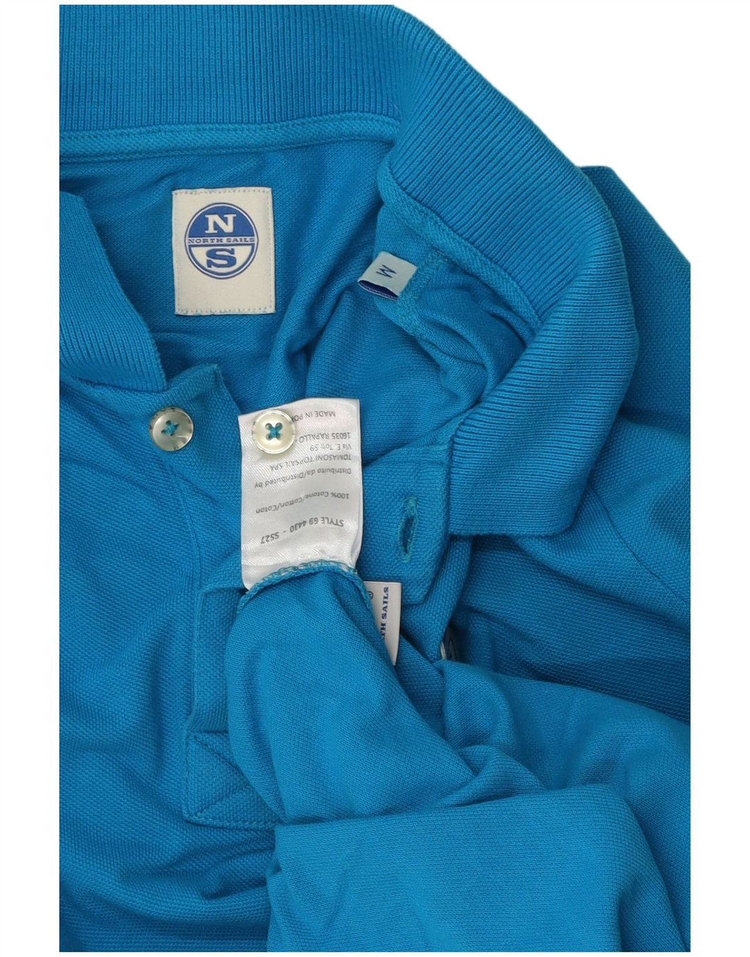 North Sails Mens Polo Shirt Medium Blue Cotton