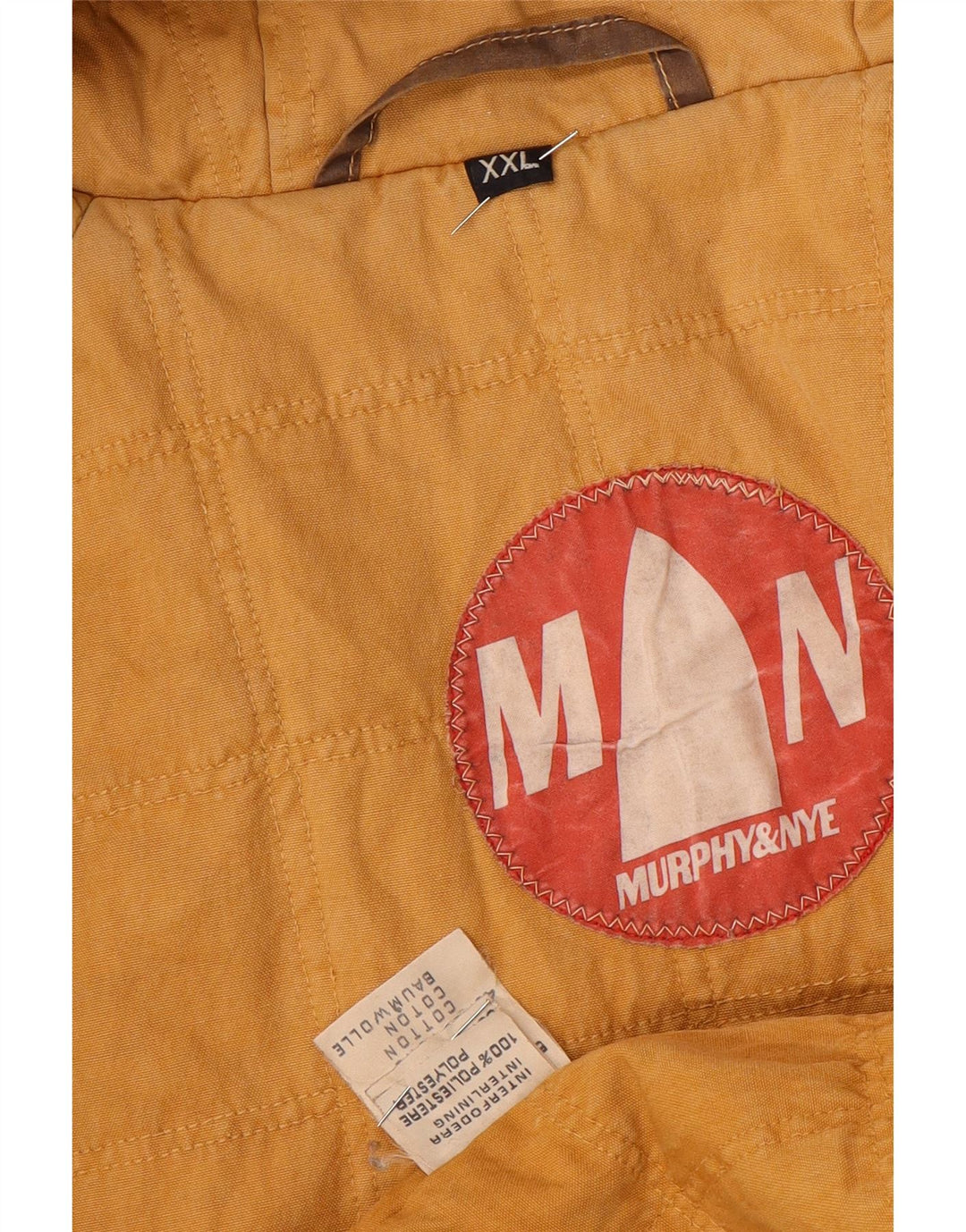 Murphy & Nye Mens Hooded Windbreaker Coat UK 44 2XL Brown Polyester