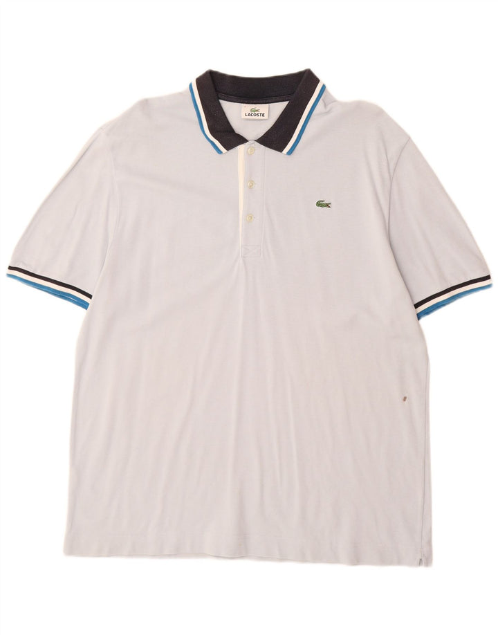 Lacoste Mens Polo Shirt Size 7 2XL Blue Cotton