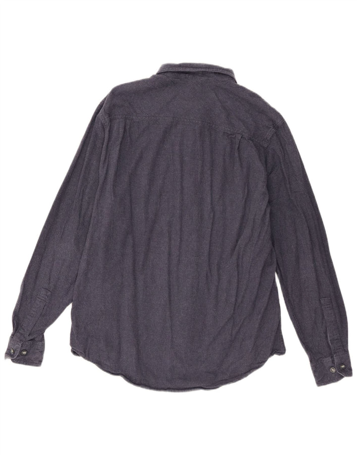 Timberland Mens Original Fit Shirt Medium Navy Blue Cotton