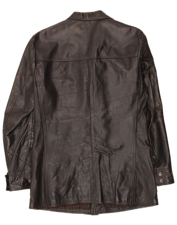Vintage Mens Leather Jacket UK 36 Small Brown
