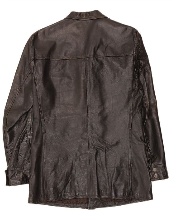 Vintage Mens Leather Jacket UK 36 Small Brown