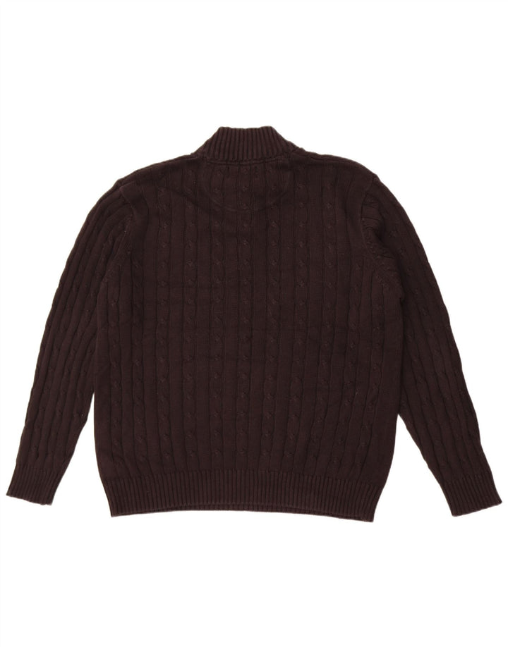 Marks & Spencer Mens Blue Harbour Zip Neck Jumper Sweater Large Black