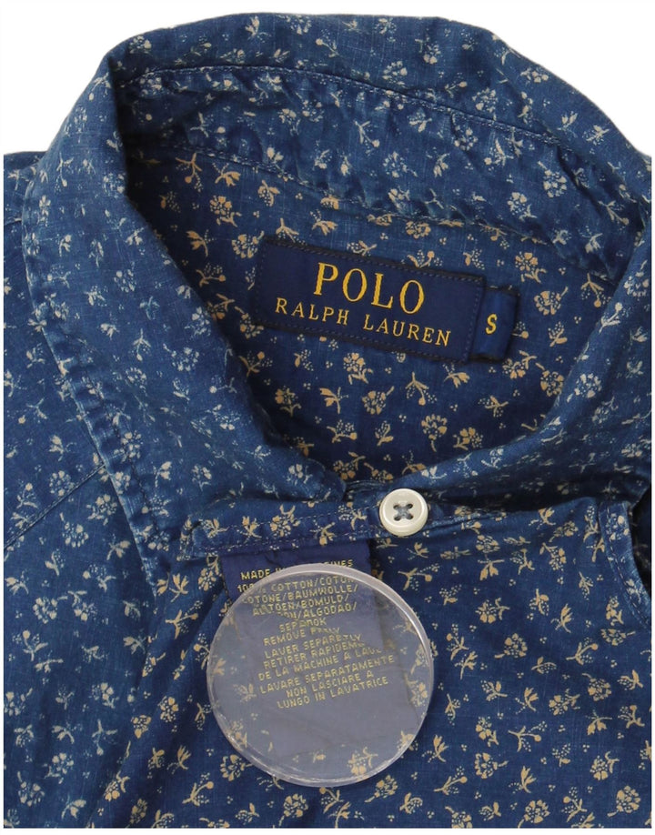 POLO RALPH LAUREN Mens Shirt Small Blue Cotton