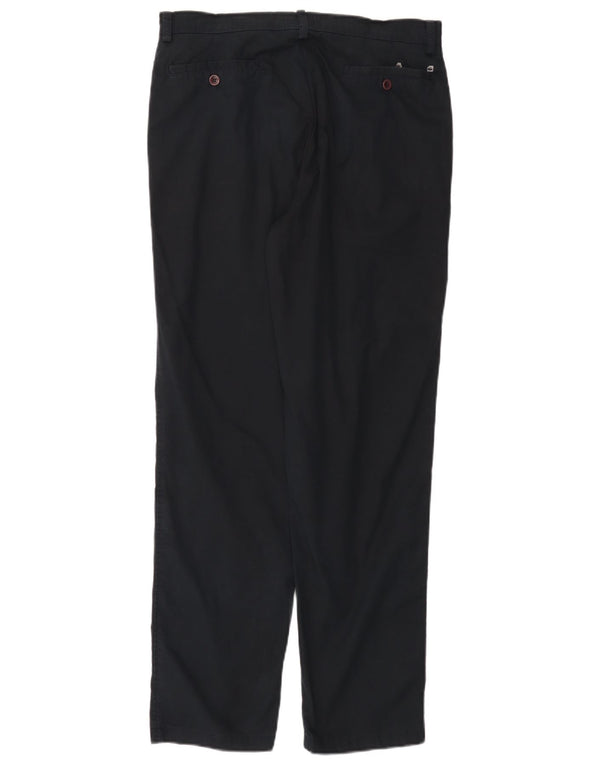 TRUSSARDI Mens Straight Chino Trousers IT 50 Large W30 L31 Navy Blue