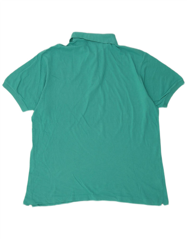 Lacoste Mens Polo Shirt Size 7 2XL Turquoise Cotton