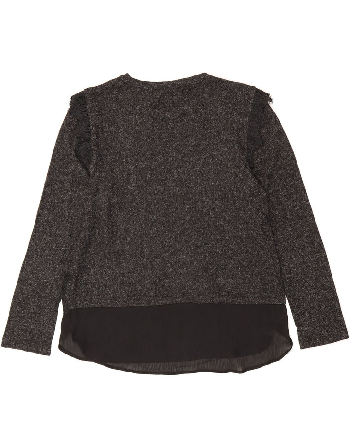 OASIS Womens Top Long Sleeve UK 16 Large Grey Flecked Viscose Vintage Oasis and Second-Hand Oasis from Messina Hembry 