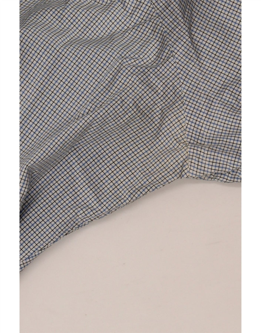 RALPH LAUREN Mens Shirt Size 15 1/2 Medium Blue Gingham Cotton