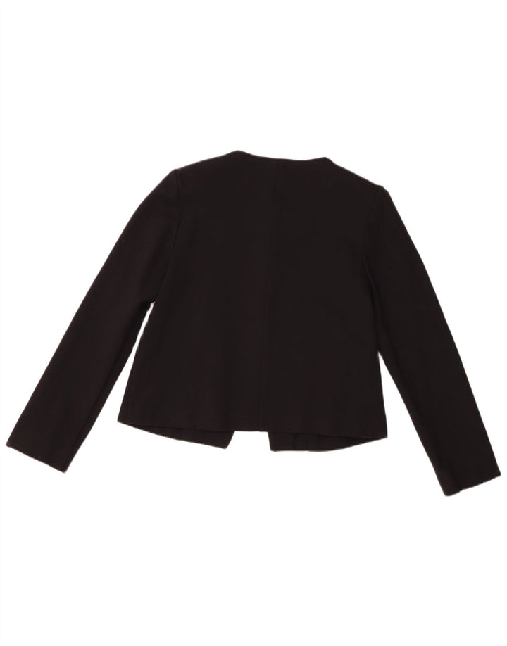 Whistles Womens Crop 3 Button Blazer Jacket UK 10 Small Black Viscose