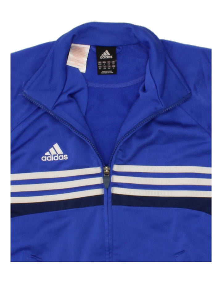 ADIDAS Boys Graphic Tracksuit Top Jacket 11-12 Years Large Blue Vintage Adidas and Second-Hand Adidas from Messina Hembry 