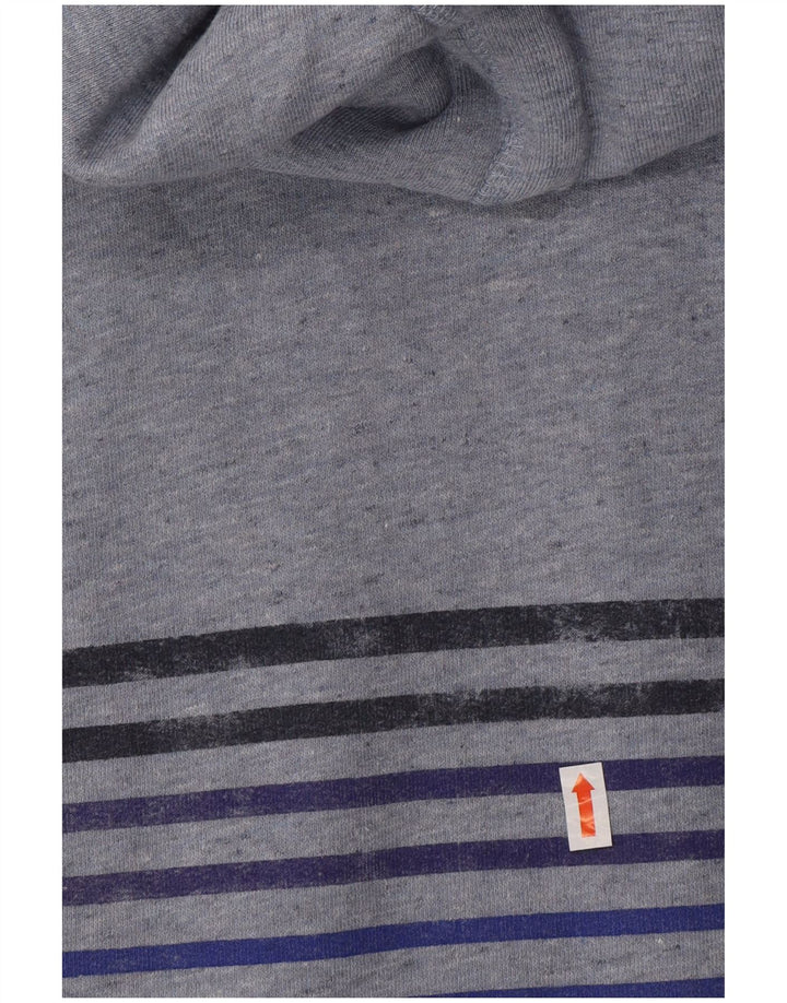 SUPERDRY Mens Graphic Hoodie Jumper 2XL Blue Cotton