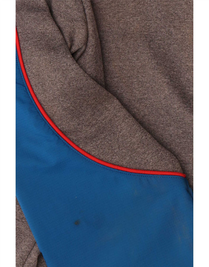 Lyle & Scott Mens Zip Hoodie Sweater Small Grey Colourblock Polyester