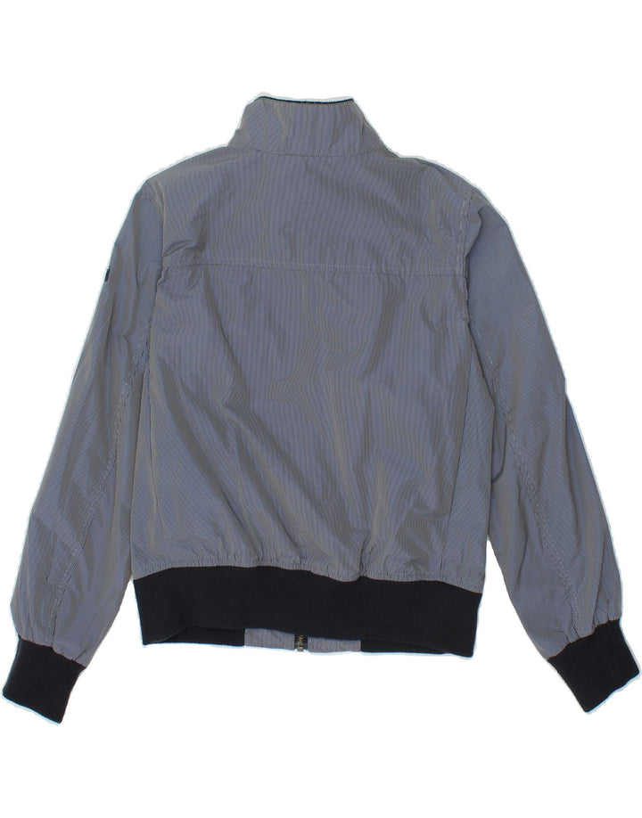 WOOLRICH Boys Bomber Jacket 9-10 Years Blue Check Polyester Vintage Woolrich and Second-Hand Woolrich from Messina Hembry 