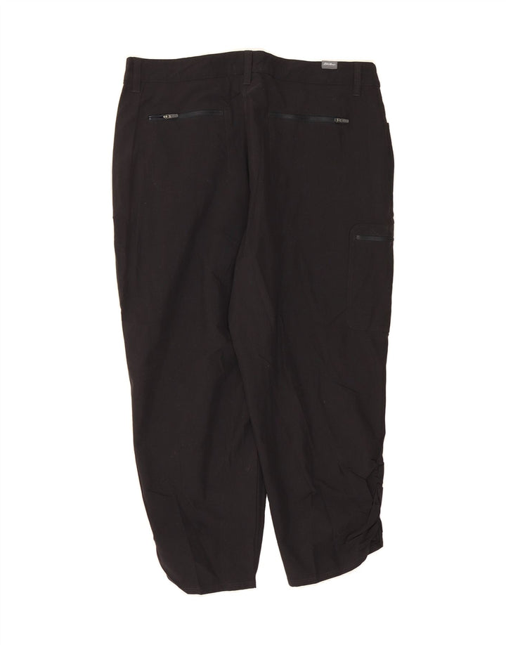 EDDIE BAUER Womens Straight Capri Trousers  Medium W30 L22 Black Nylon Vintage Eddie Bauer and Second-Hand Eddie Bauer from Messina Hembry 