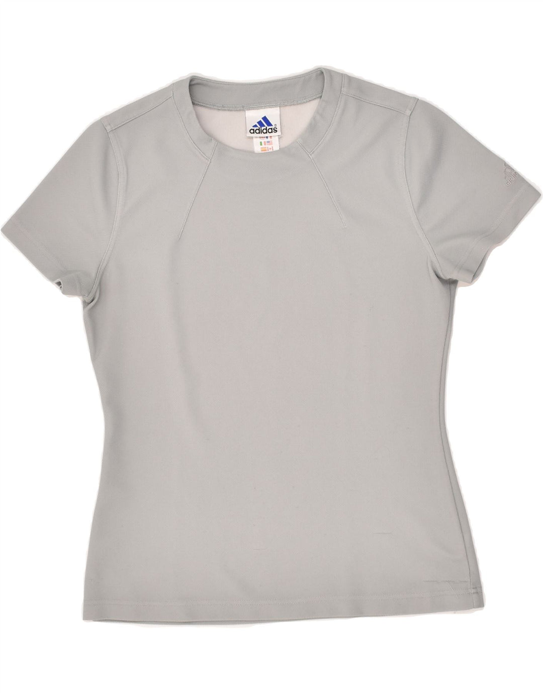 ADIDAS Womens T-Shirt Top UK 18 XL Grey Polyester | Vintage Adidas | Thrift | Second-Hand Adidas | Used Clothing | Messina Hembry 