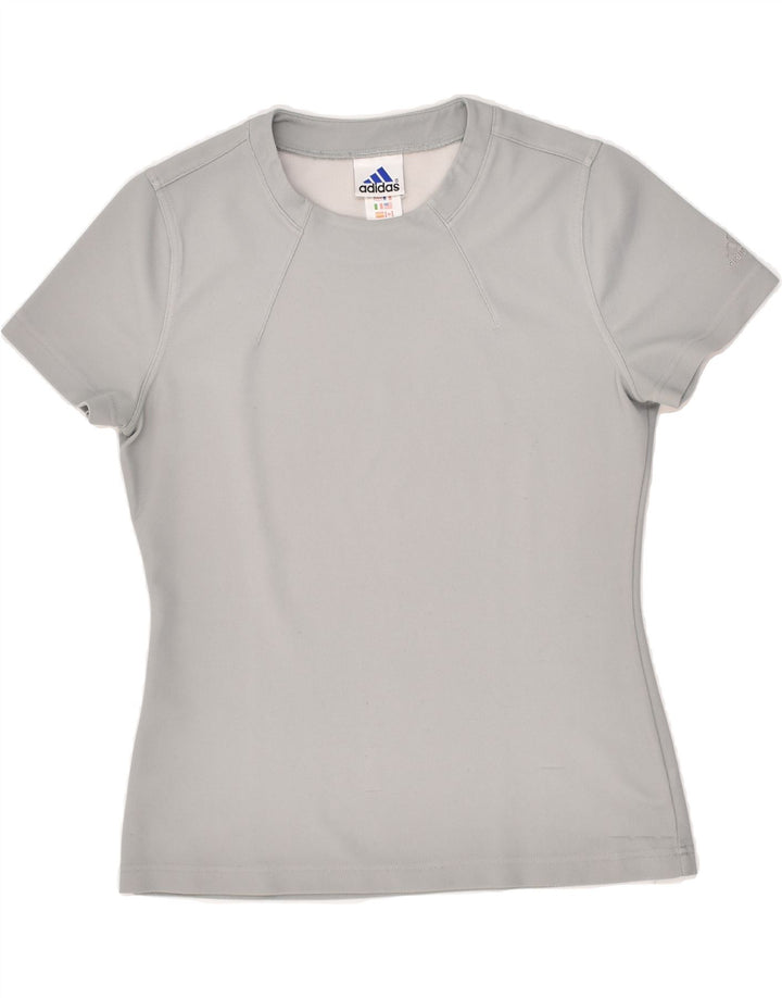 ADIDAS Womens T-Shirt Top UK 18 XL Grey Polyester | Vintage Adidas | Thrift | Second-Hand Adidas | Used Clothing | Messina Hembry 
