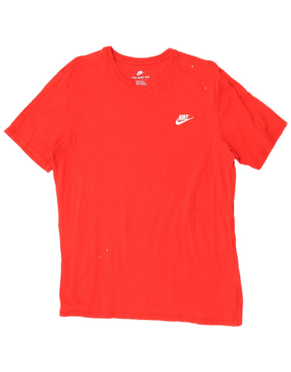 Nike Mens Athletic Cut T-Shirt Top Large Red Cotton