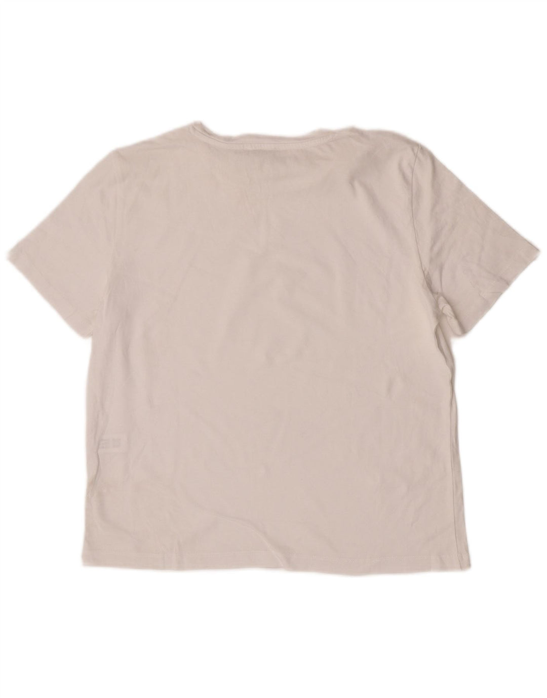 Zara Womens T-Shirt Top UK 14 Medium White Cotton
