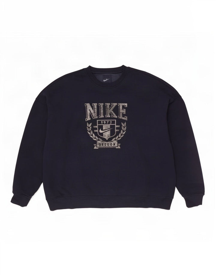 Nike Mens Oregon Graphic Loose Fit Sweatshirt Jumper Medium Navy Blue