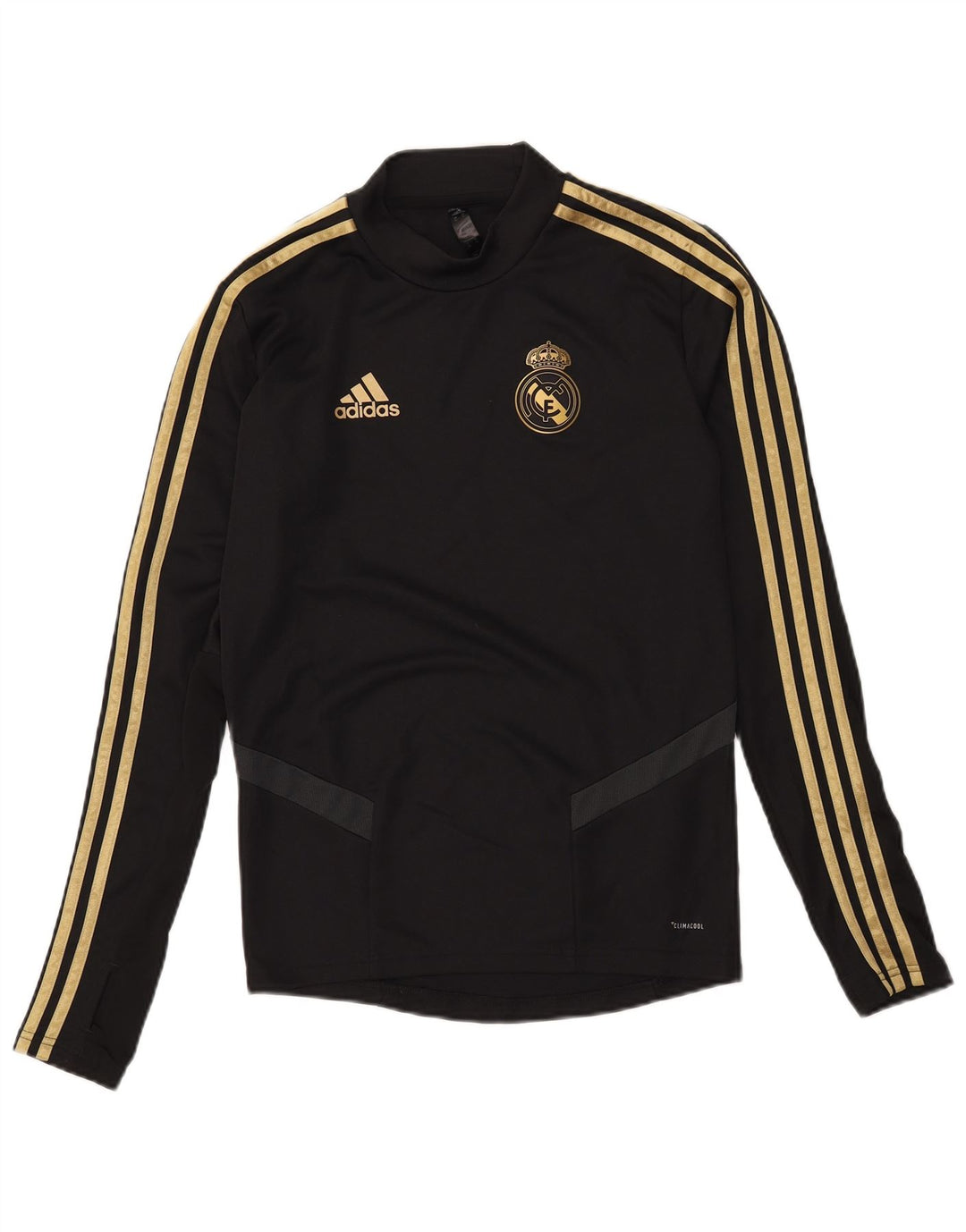 ADIDAS Mens Real Madrid Top Long Sleeve XS Black Polyester