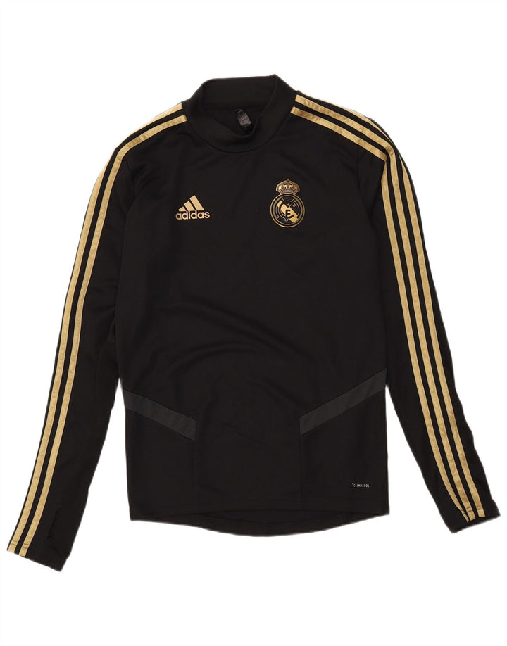 ADIDAS Mens Real Madrid Top Long Sleeve XS Black Polyester