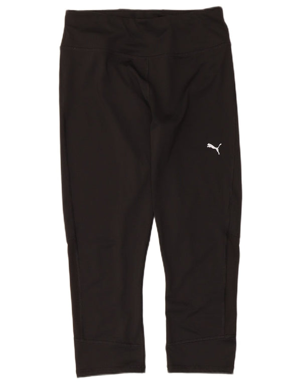 Puma Womens Capri Leggings UK 12 Medium Black Polyester