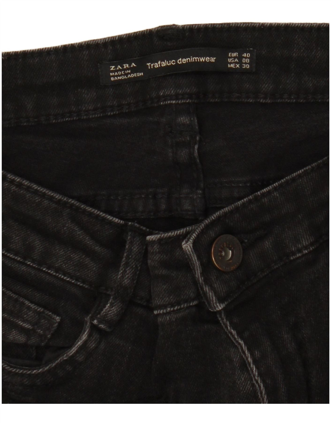 ZARA Womens Slim Jeans EU 40 Medium W30 L28 Black