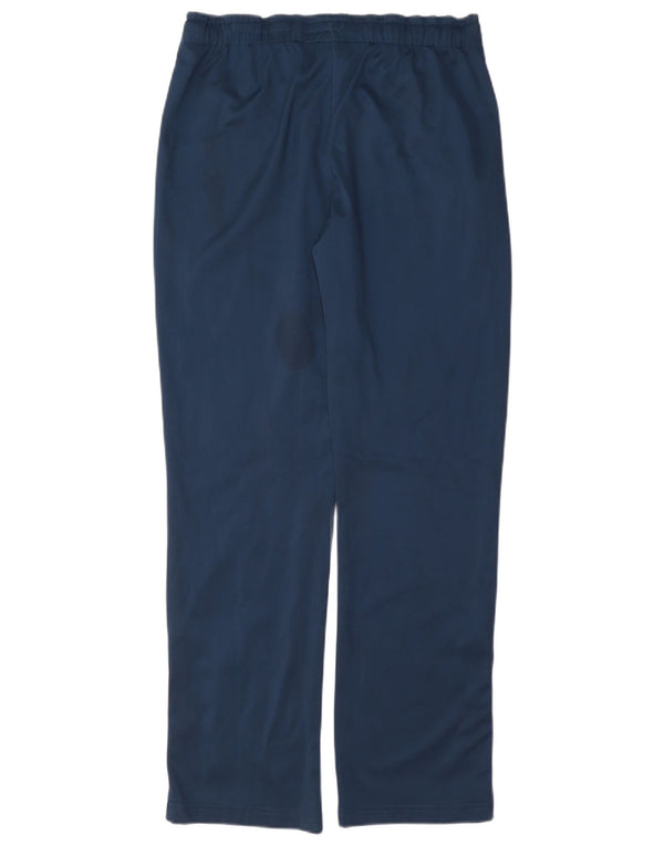 Asics Mens Tracksuit Trousers Medium Navy Blue Polyester