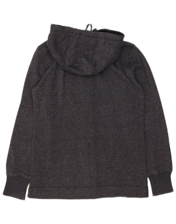 CHAMPION Mens Graphic Zip Hoodie Sweater Small Grey Flecked Cotton