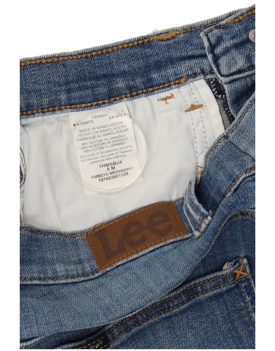 LEE Womens Denim Shorts US 6 Medium W28  Blue Cotton