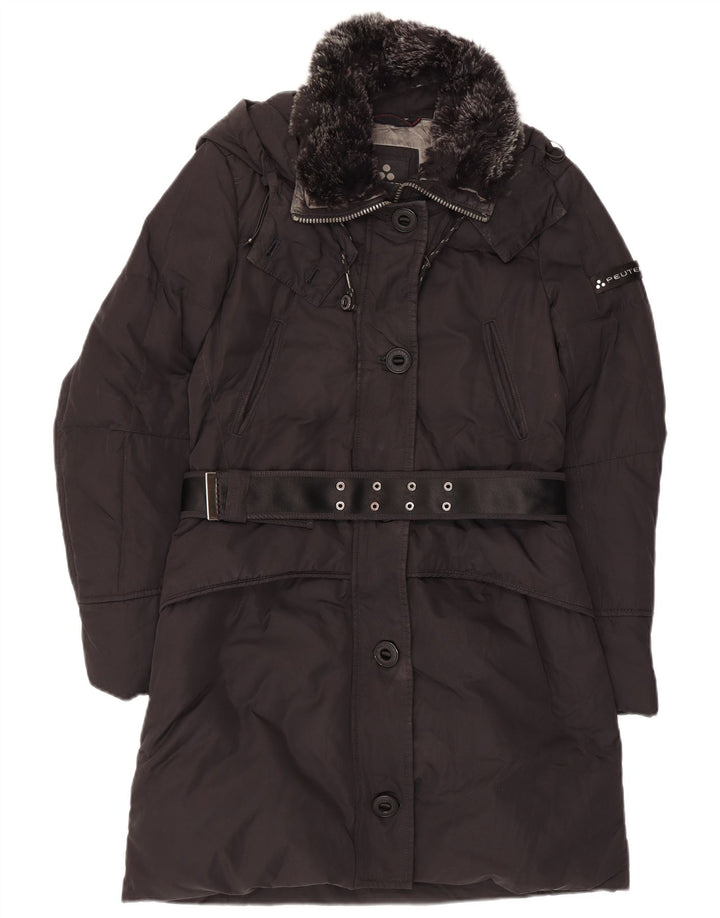PEUTEREY Womens Padded Coat IT 40 Small Black Polyamide