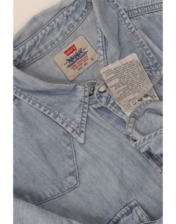 Levi's Mens Denim Shirt Small Blue Cotton