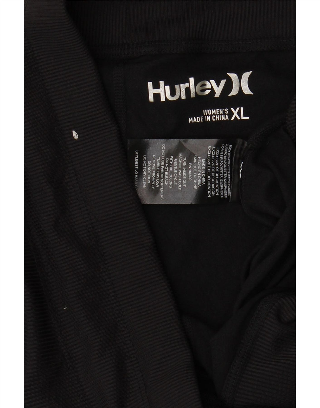 HURLEY Womens Tracksuit Trousers UK 18 XL Black Polyester Vintage Hurley and Second-Hand Hurley from Messina Hembry 