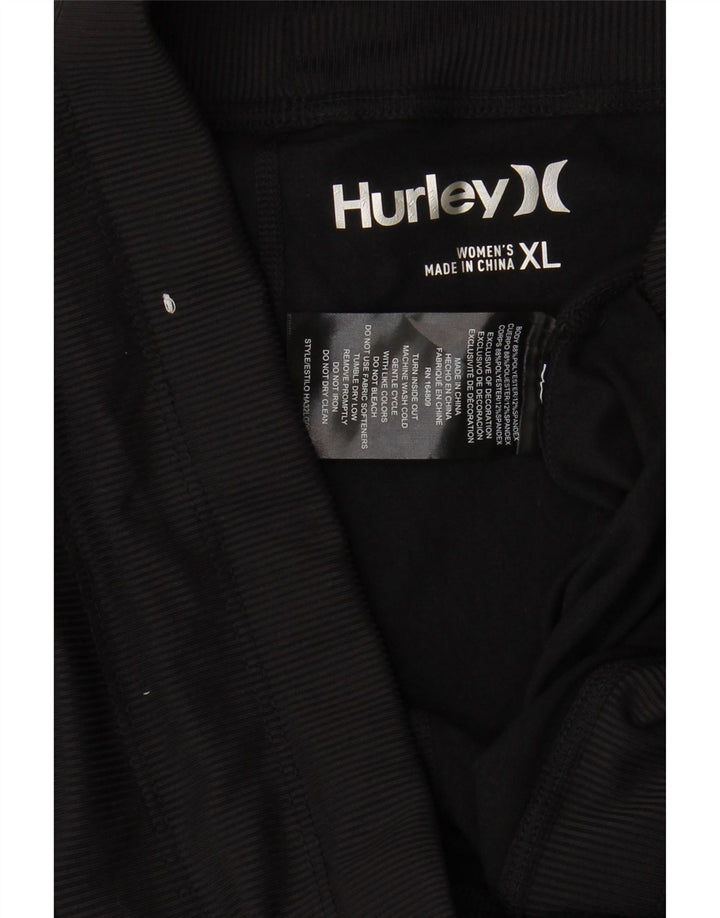 HURLEY Womens Tracksuit Trousers UK 18 XL Black Polyester Vintage Hurley and Second-Hand Hurley from Messina Hembry 