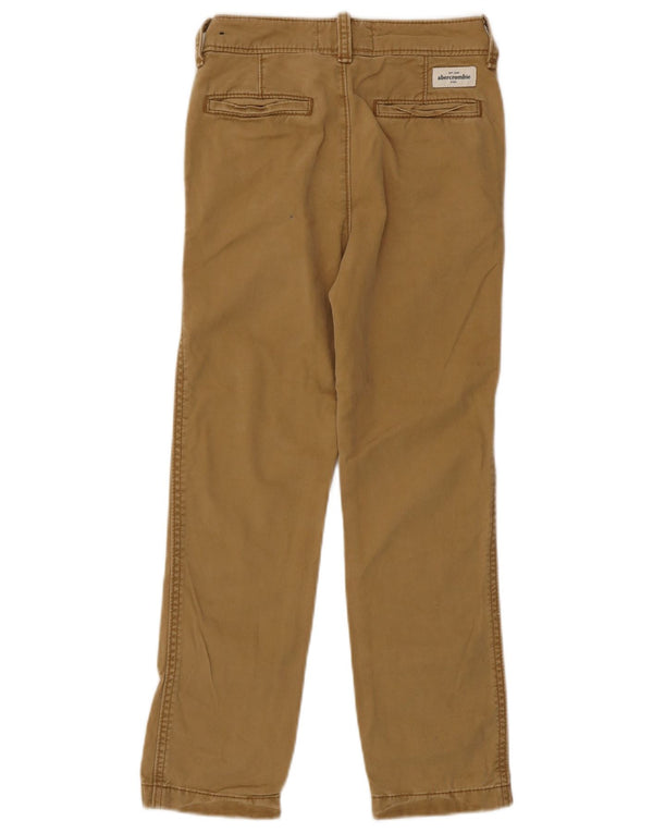 Abercrombie & Fitch Boys Straight Chino Trousers 7-8 Years W24 L24 Beige