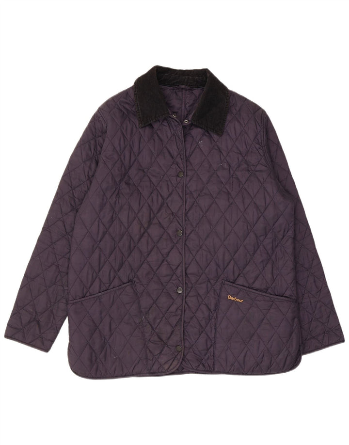 Barbour Womens Quilted Jacket UK 16 Large  Navy Blue Polyamide
