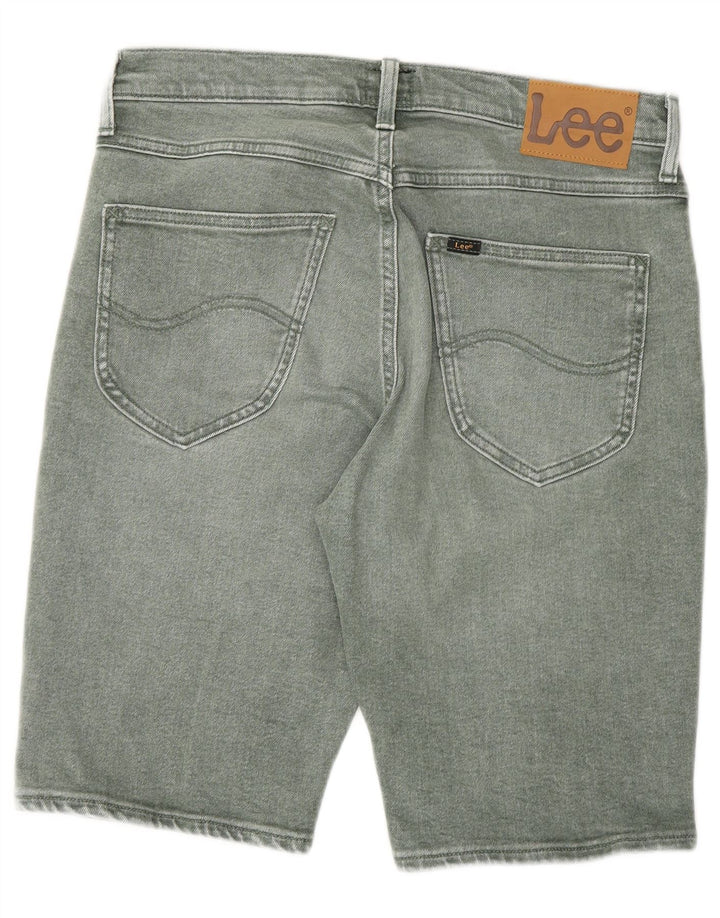 LEE Mens Denim Shorts W29 Medium Green Cotton
