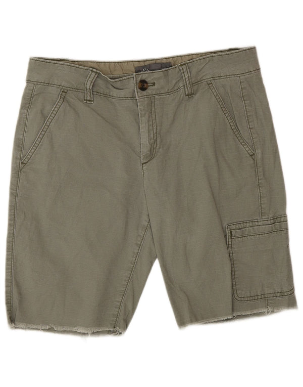 Eddie Bauer Womens Cargo Shorts US 6 Medium W30  Khaki Cotton