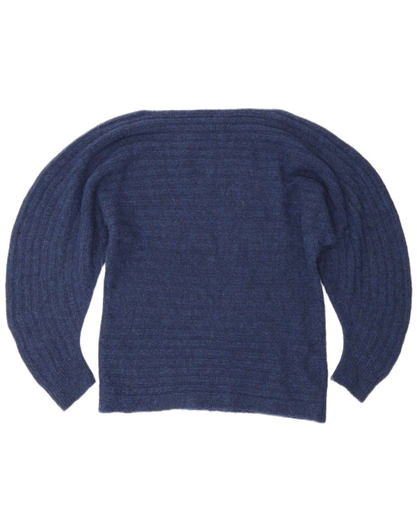Max & Co. Womens Boat Neck Jumper Sweater UK 14 Medium Navy Blue