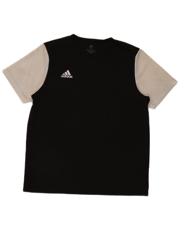Adidas Mens Aeroready T-Shirt Top XL Black Colourblock Polyester