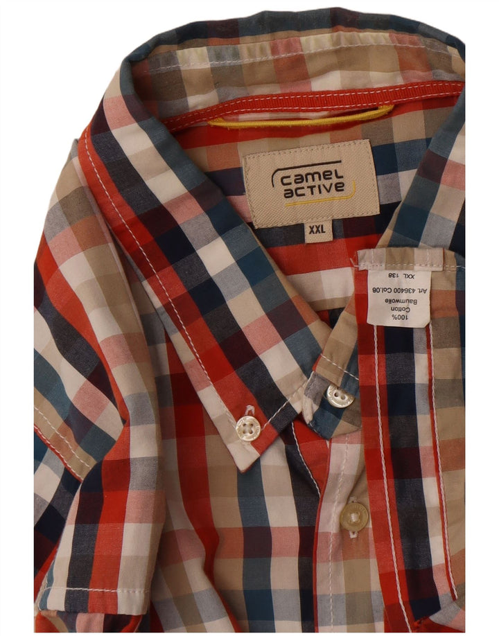 Camel Active Mens Checked  Shirt 2XL Multicoloured Check Cotton
