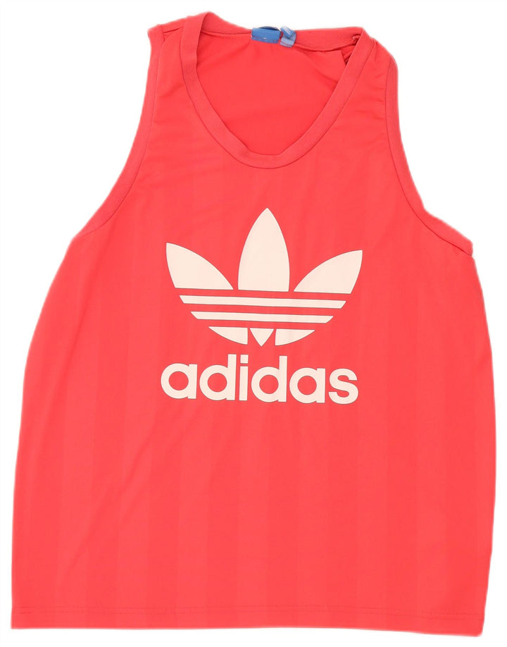 ADIDAS Mens Graphic Vest Top Large Red Polyester