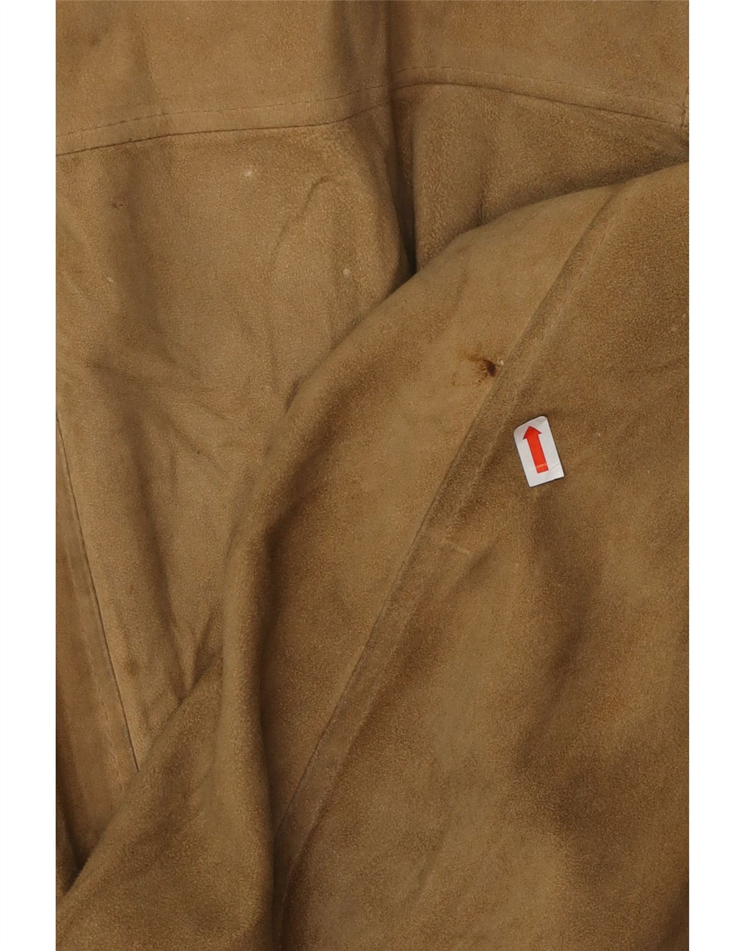 VINTAGE Mens Suede Bomber Jacket UK 38 Medium Beige Leather