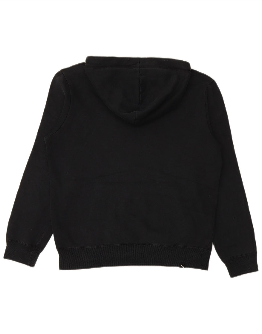 PUMA Mens Graphic Hoodie Jumper Small Black Cotton