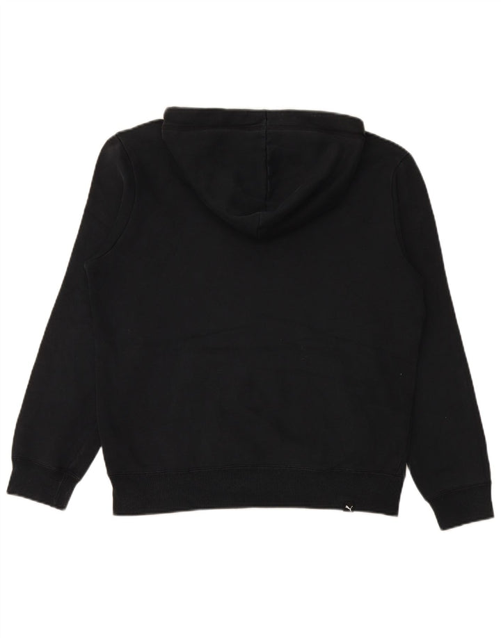 PUMA Mens Graphic Hoodie Jumper Small Black Cotton